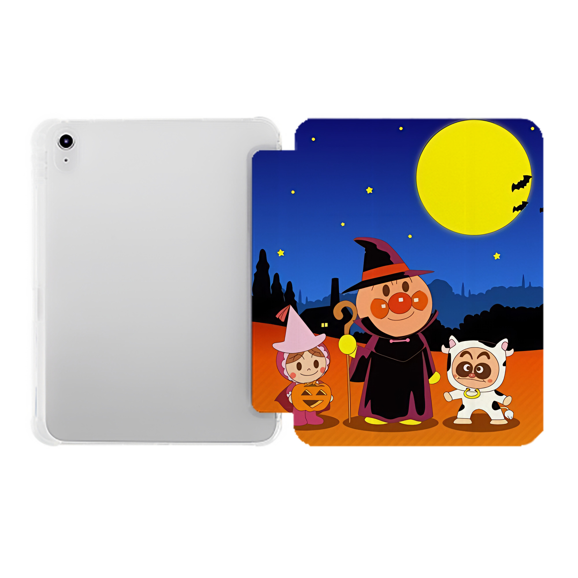 （画像用） アンパンマン Anpanman IPad ケース ペン収納付き 三つ折りスタンド PUレザー×シリコン 対応機種9.5/10.5/10.9インチ